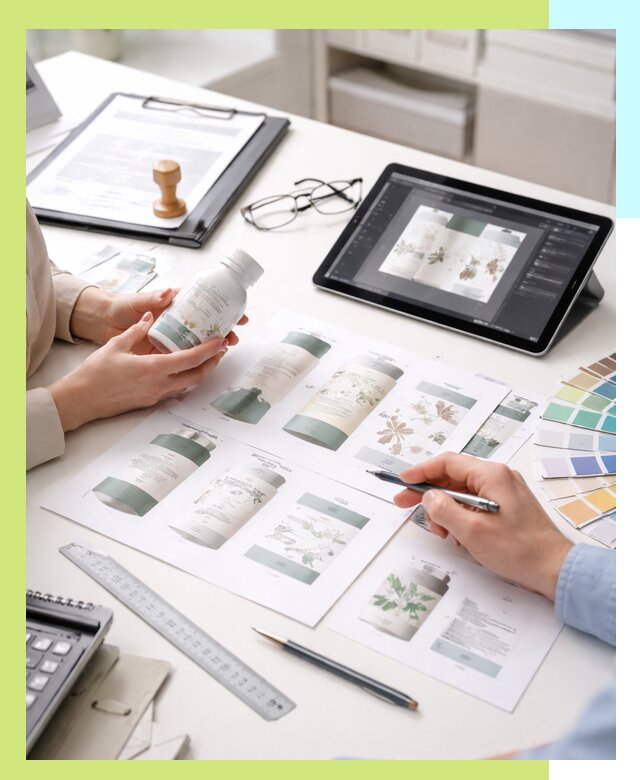 Профессиональная разработка дизайна и текста этикетки продукции в Иванове